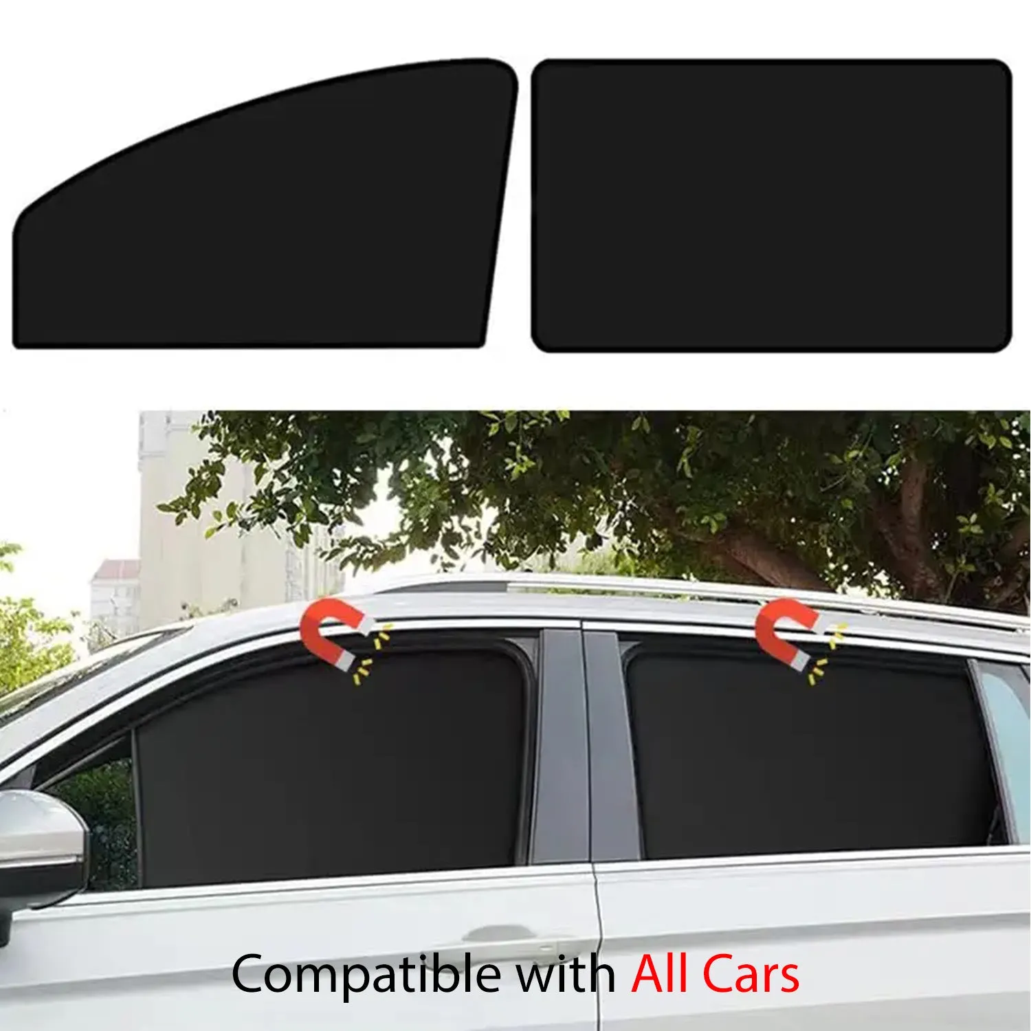 Car Side Window Sun Shades, Custom Fit For Your Cars, Window Sunshades Privacy Curtains, 100% Block Light for Breastfeeding, Taking a nap, Changing Clothes, Camping PE15980