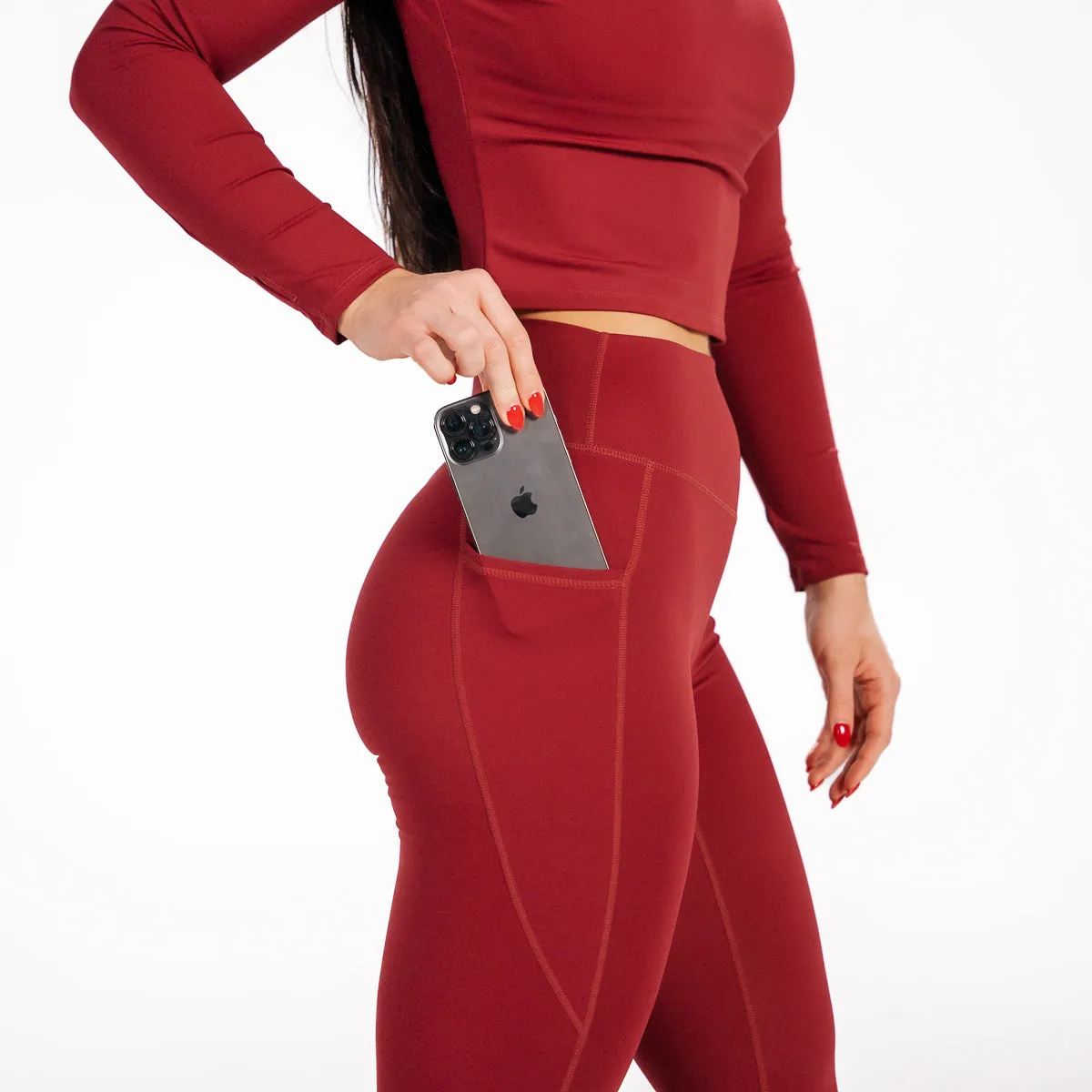 Cardinal Bec Flare Pocket Leggings