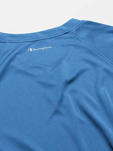 Champion Women's Short Sleeve Double Dry Performance T-Shirt, Light Blue, Large