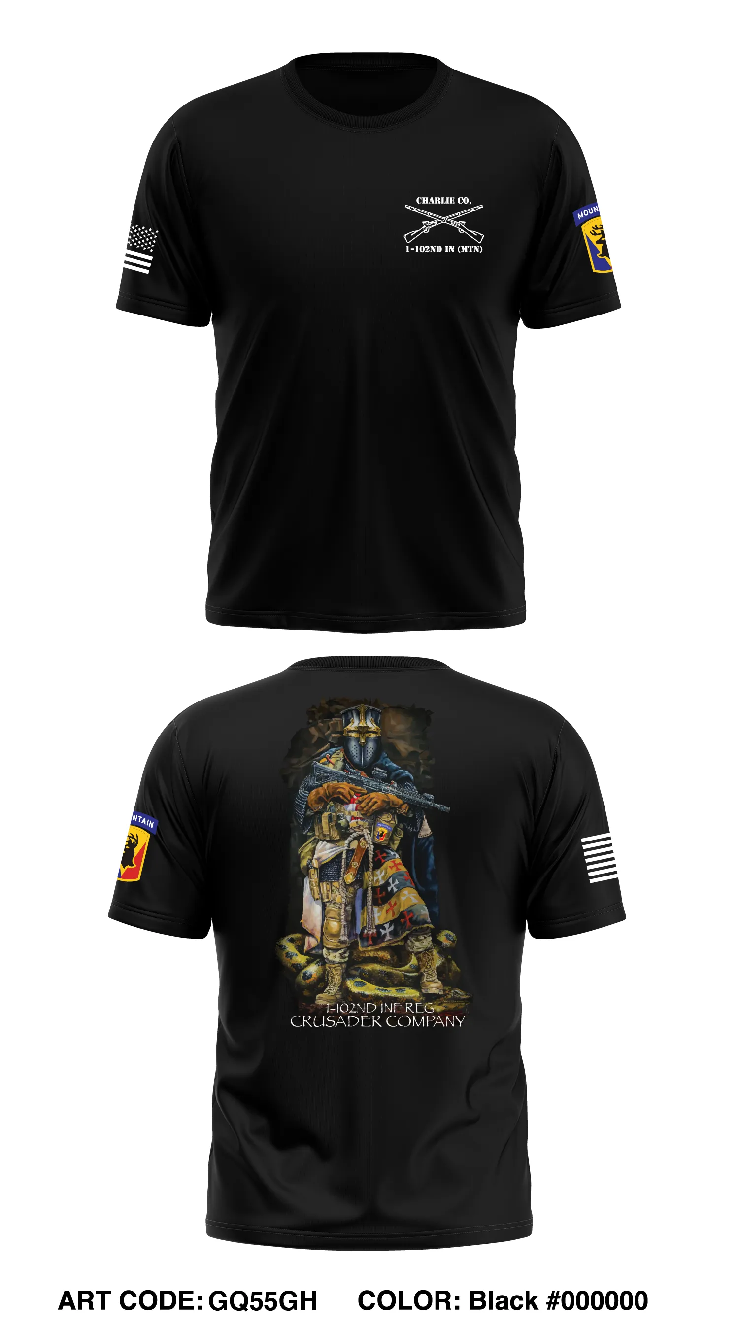 Charlie Co, 1-102nd IN (MTN) Store 1 Core Men's SS Performance Tee - GQ55GH