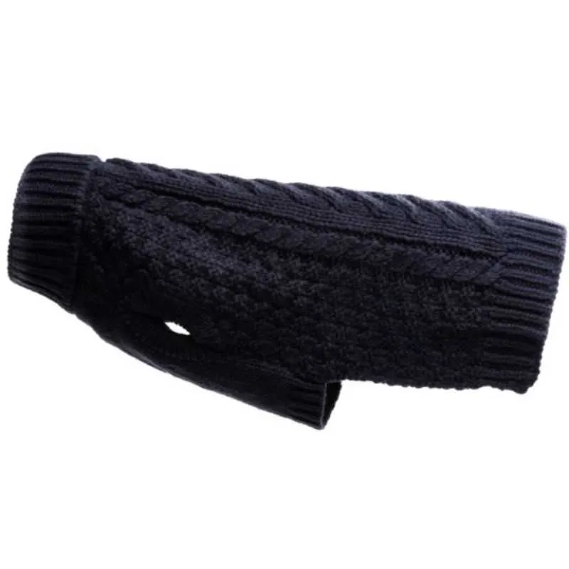 Chunky Knit Blue Dog Jumper