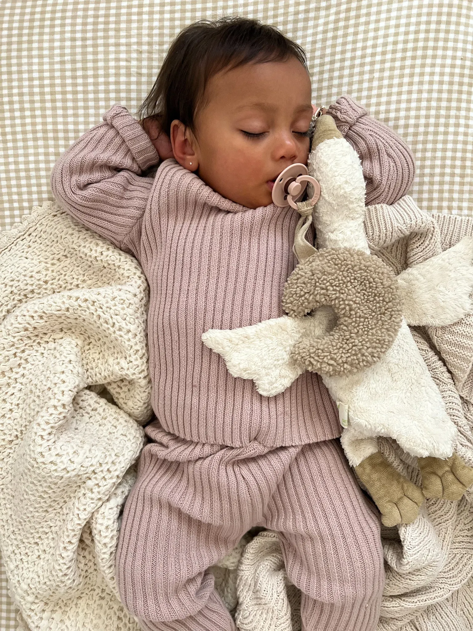 Chunky Rib Pullover - Dusty Petal