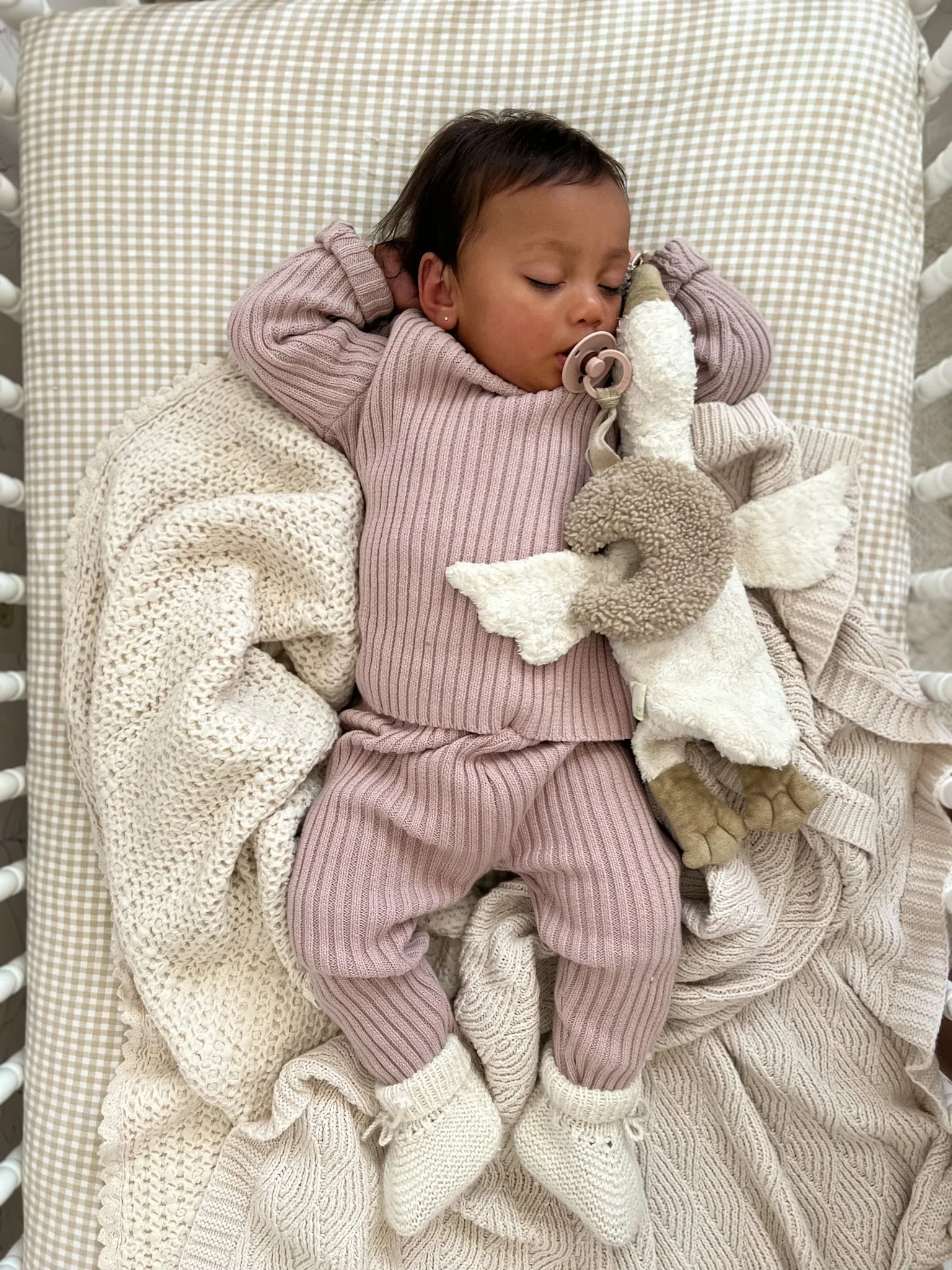 Chunky Rib Pullover - Dusty Petal