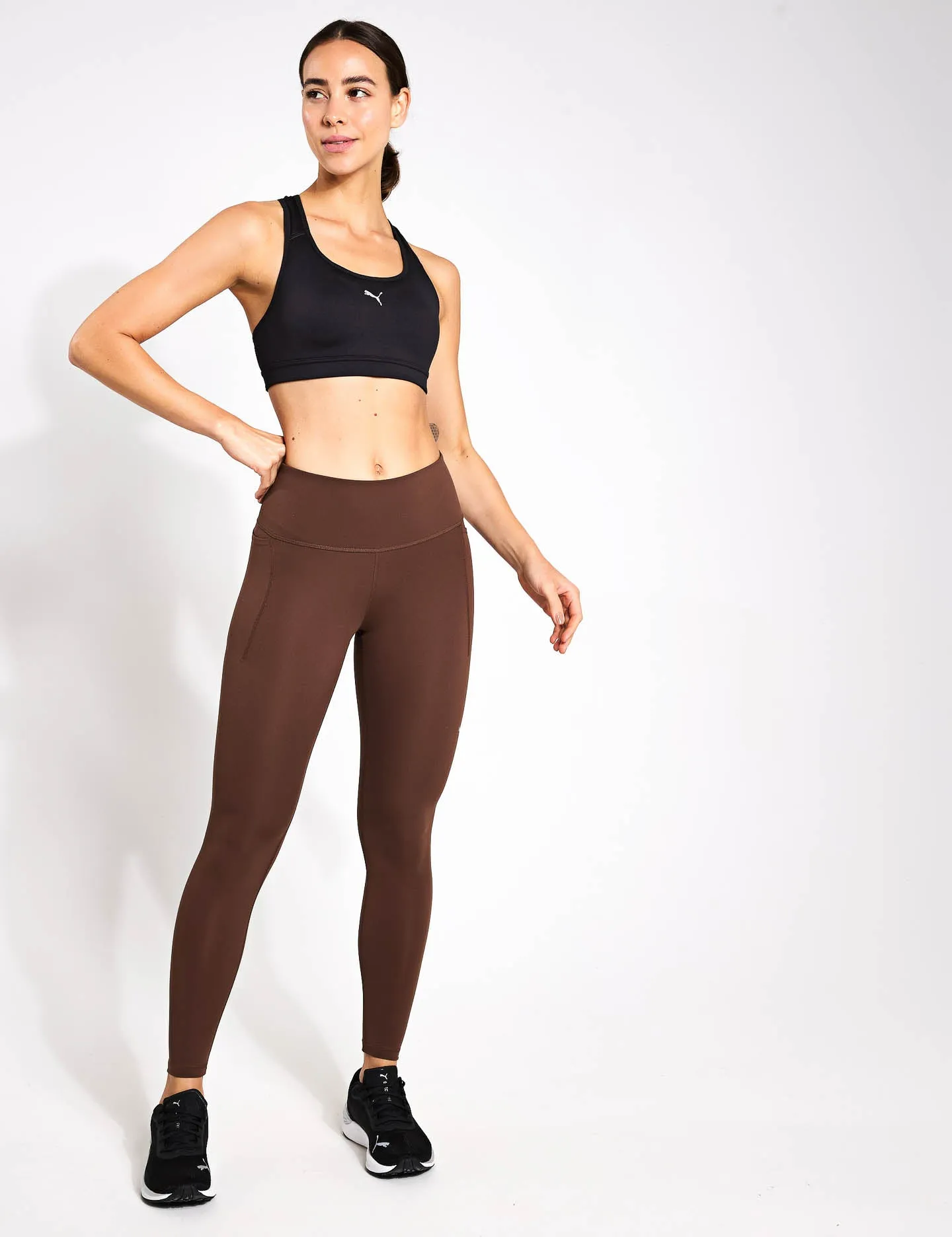 Cloudspun High Waisted Full-Length Tights - Espresso Brown