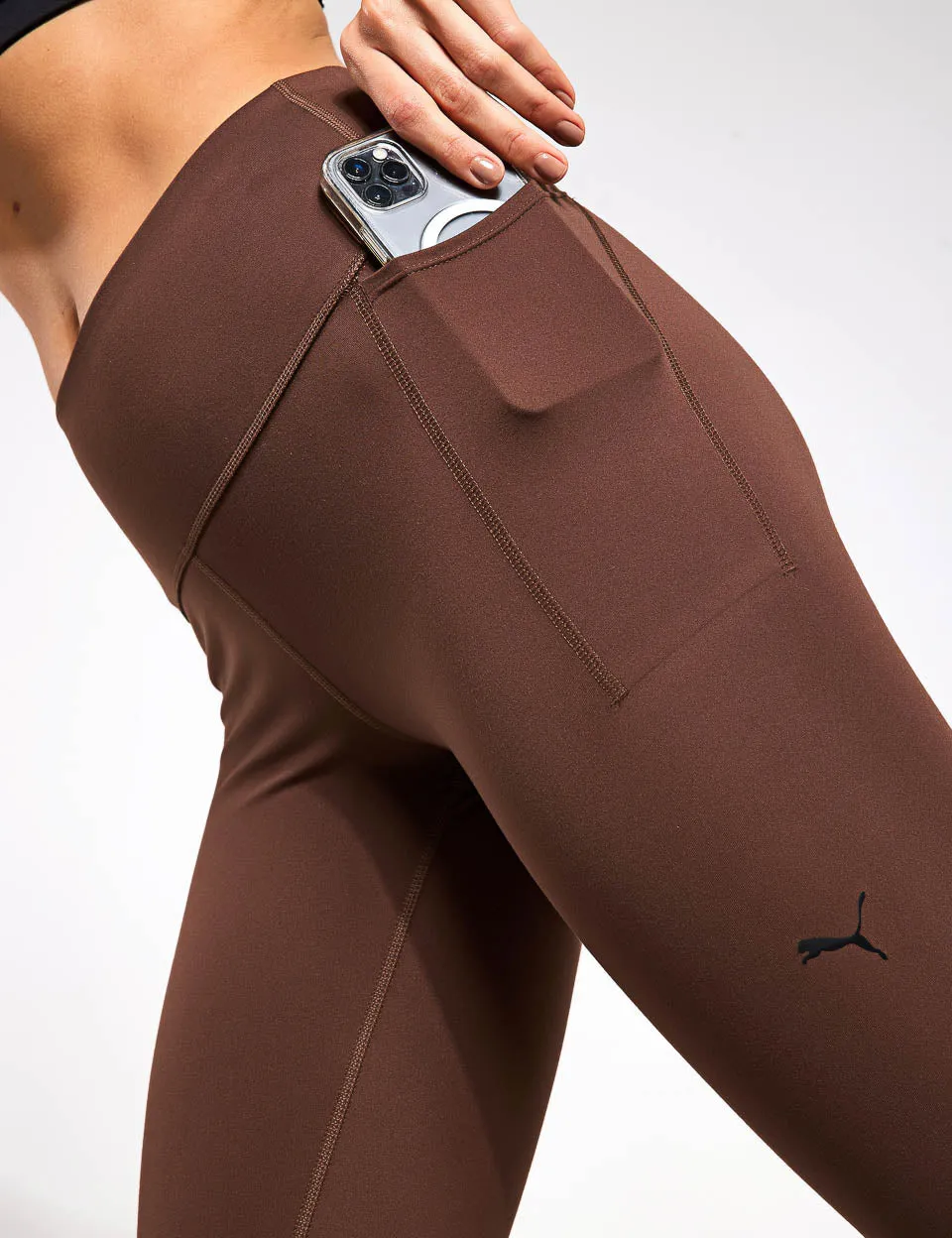 Cloudspun High Waisted Full-Length Tights - Espresso Brown