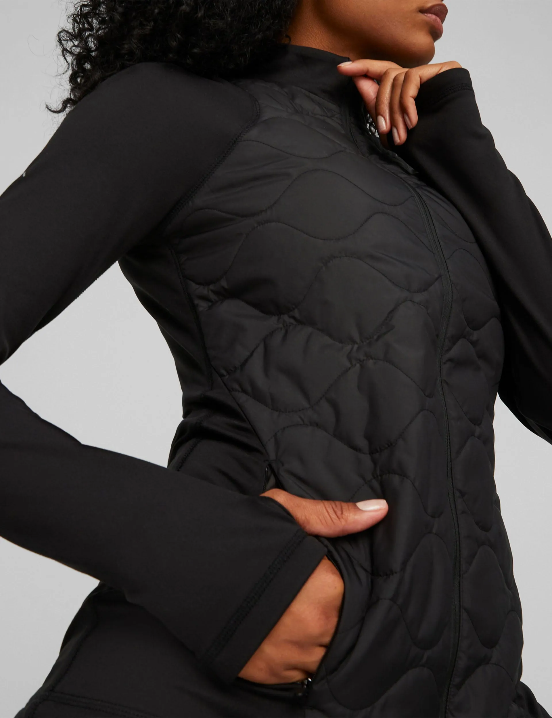 CLOUDSPUN WRMLBL Padded Running Jacket - Black