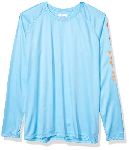 Columbia Women's Tidal Tee Heather Long Sleeve, Riptide Heather, Jupiter Logo, Medium