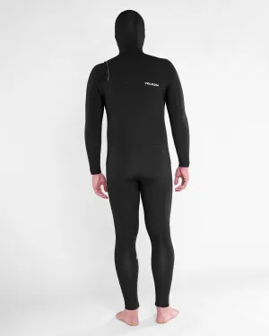 Combinaison de Surf Modulator à Capuche 4/3 mm Zippée Poitrine - BLACK