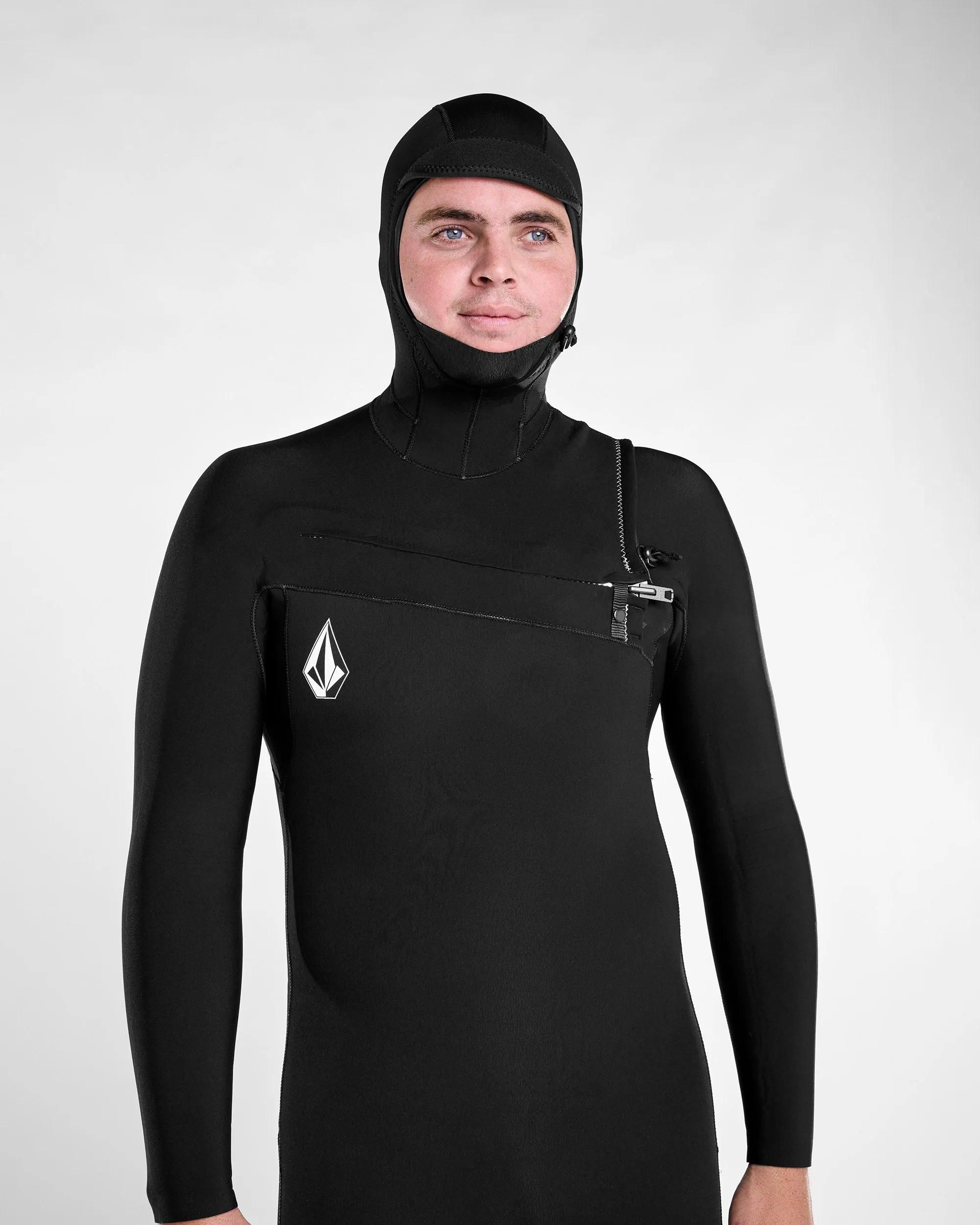 Combinaison de Surf Modulator à Capuche 5/4/3 mm Zippée Poitrine - BLACK