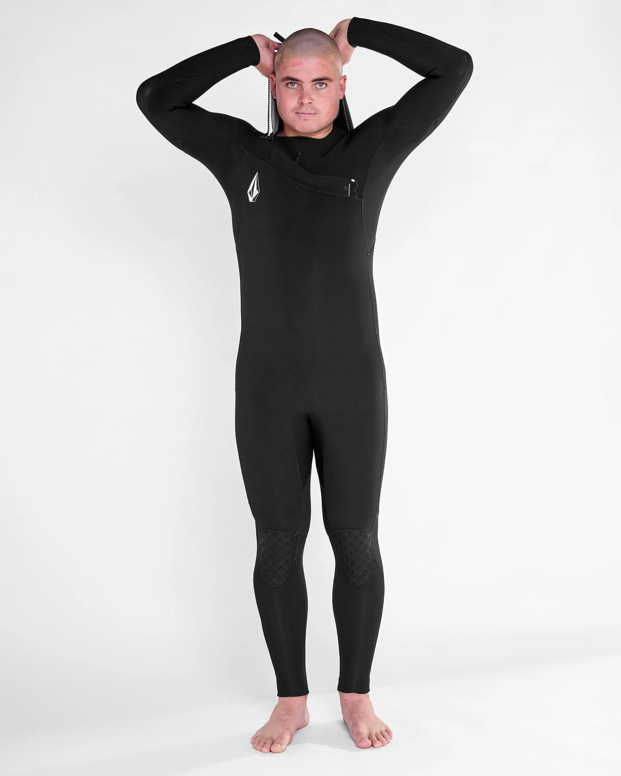 Combinaison de Surf Modulator à Capuche 5/4/3 mm Zippée Poitrine - BLACK