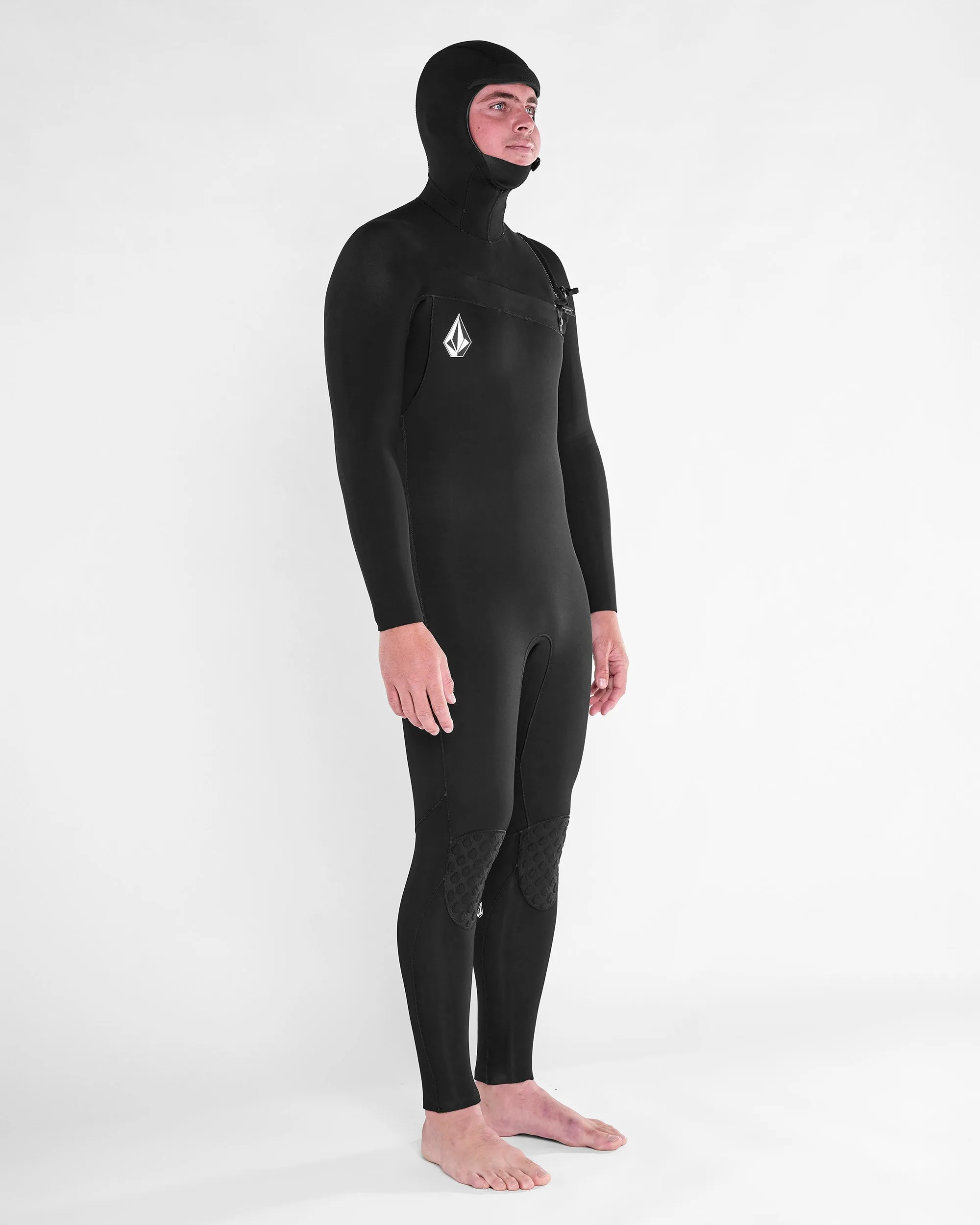 Combinaison de Surf Modulator à Capuche 5/4/3 mm Zippée Poitrine - BLACK