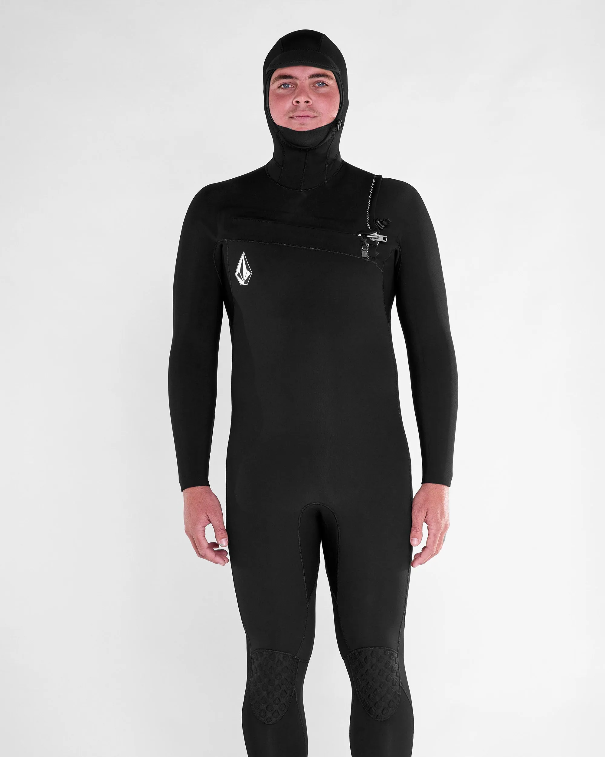 Combinaison de Surf Modulator à Capuche 5/4/3 mm Zippée Poitrine - BLACK