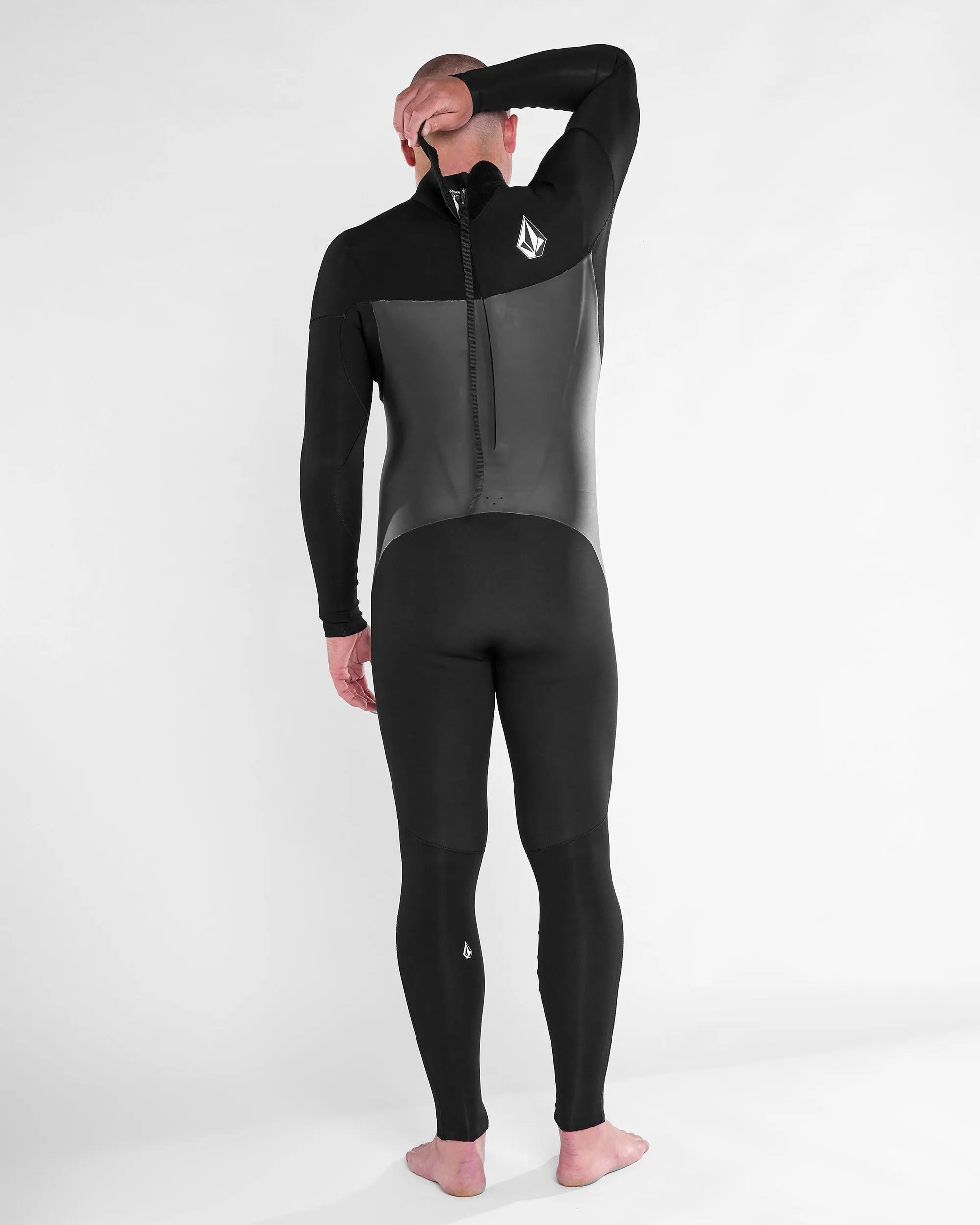 Combinaison de Surf Modulator Intégrale 3/2 mm Manches Longues Zippée au Dos - BLACK
