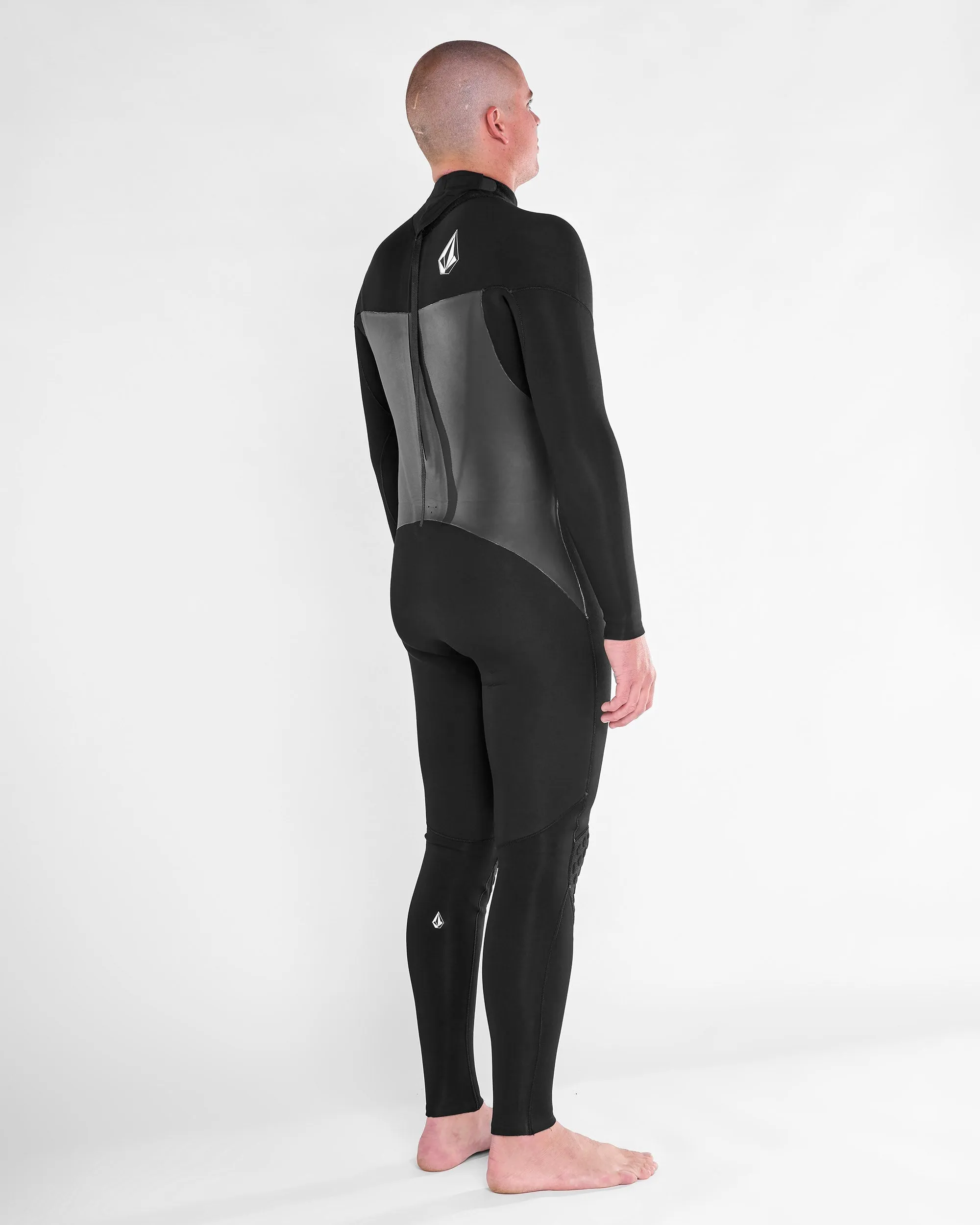 Combinaison de Surf Modulator Intégrale 3/2 mm Manches Longues Zippée au Dos - BLACK