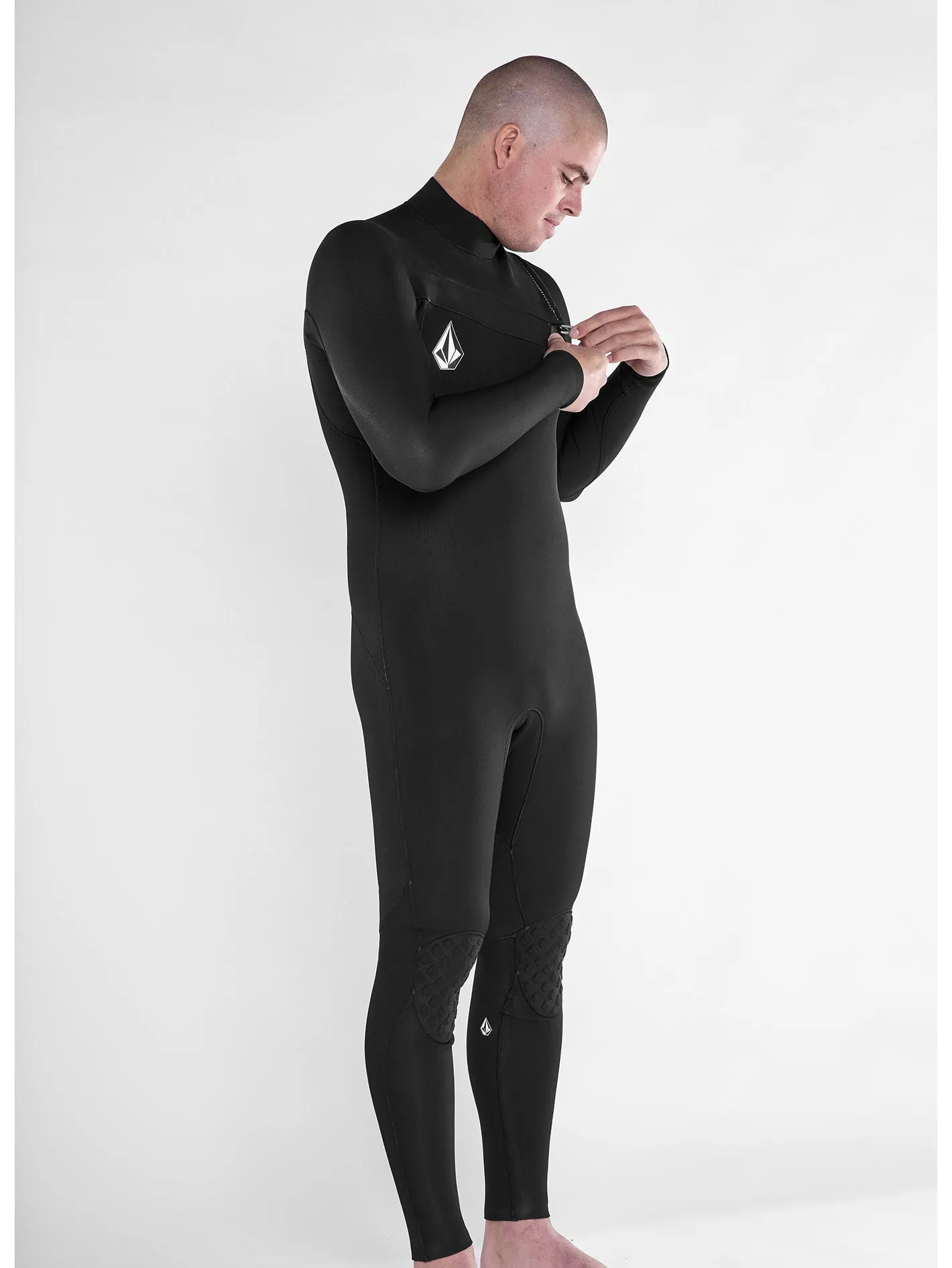 Combinaison de Surf Modulator Intégrale 3/2 mm Zippée Poitrine - BLACK