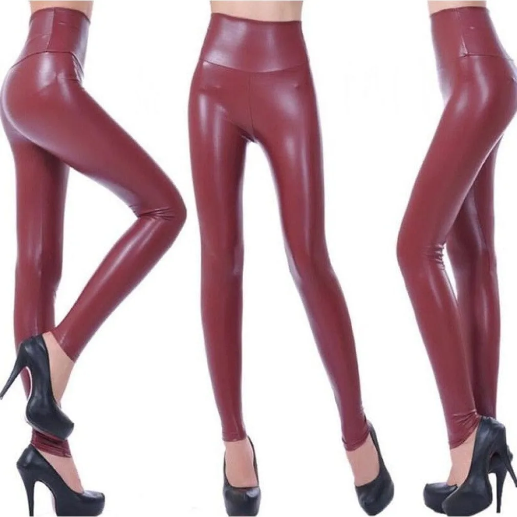 ContiNent 33 Sexy Legging Punk Black Skinny Pants Fashion High Waist Stretch Push Up Leggins