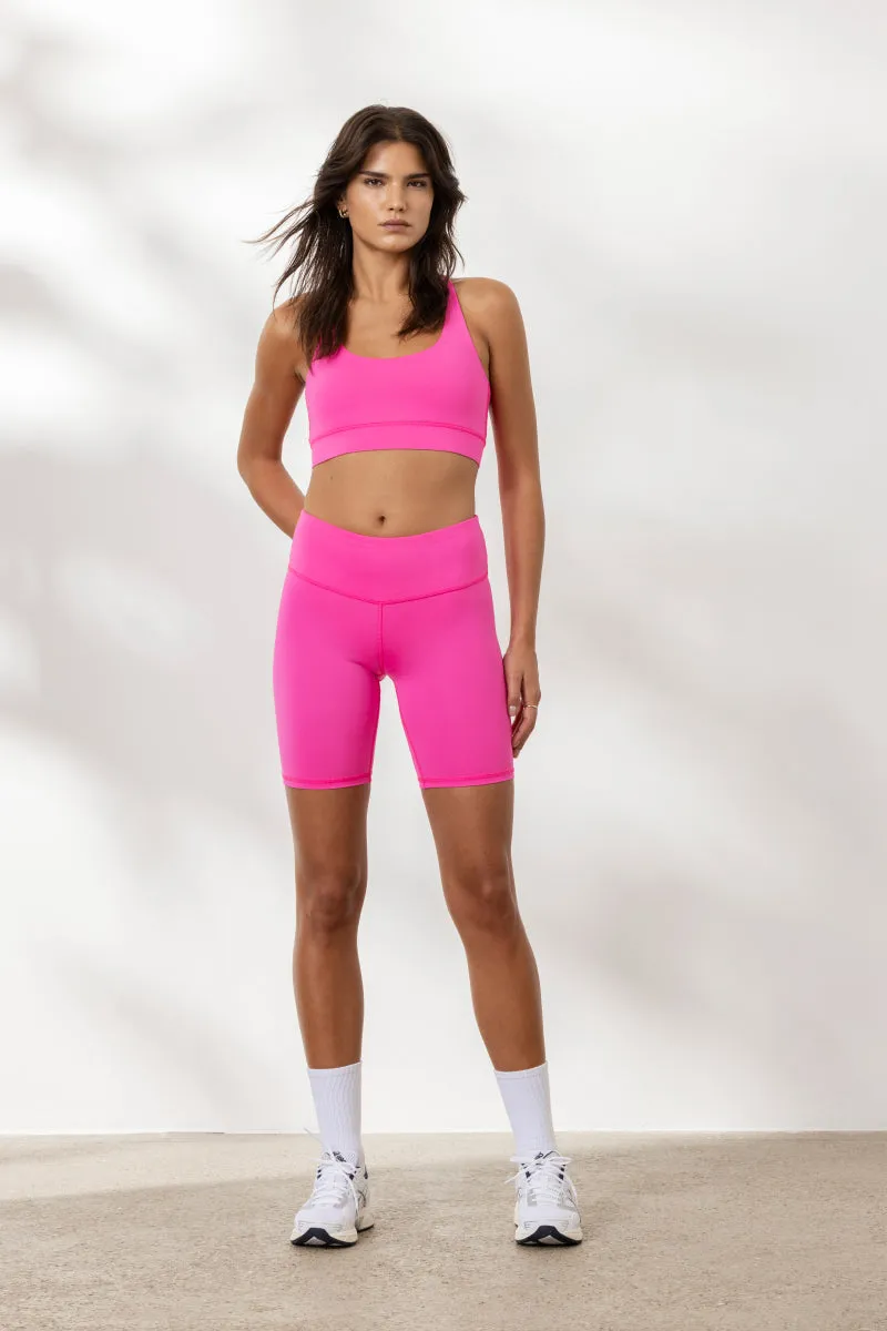 Criss-Cross Bra Neon Pink