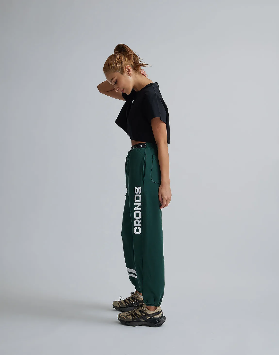 CRONOS WOMEN DESIGN SHORT T-SHIRTS【BLACK】