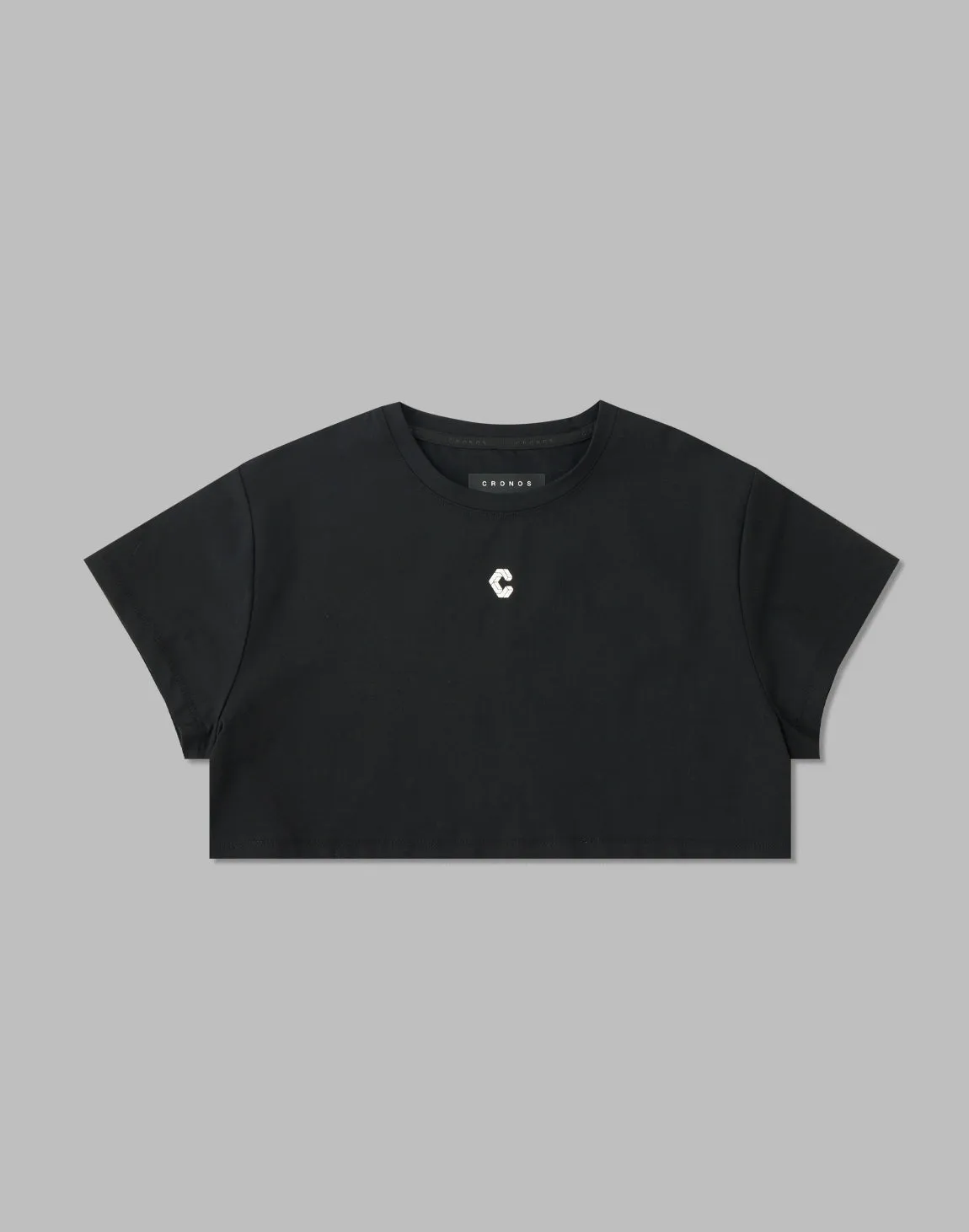 CRONOS WOMEN DESIGN SHORT T-SHIRTS【BLACK】