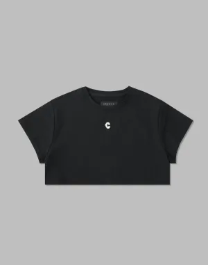 CRONOS WOMEN DESIGN SHORT T-SHIRTS【BLACK】