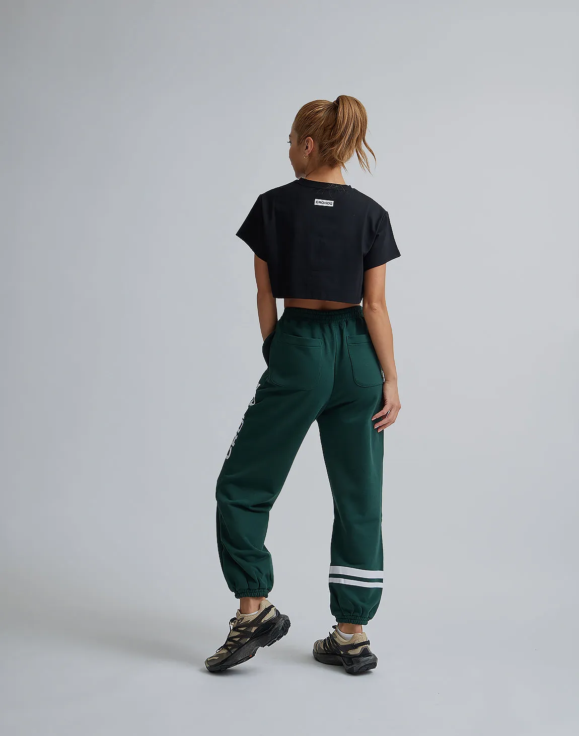 CRONOS WOMEN DESIGN SHORT T-SHIRTS【BLACK】