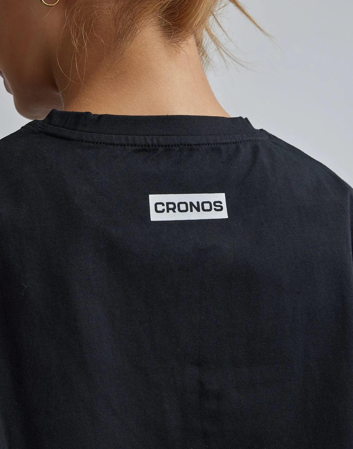 CRONOS WOMEN DESIGN SHORT T-SHIRTS【BLACK】