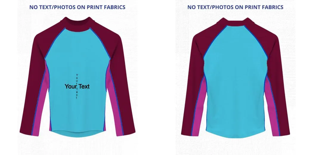 Custom Rash Guard (Kids, Women, Men) Long Sleeve