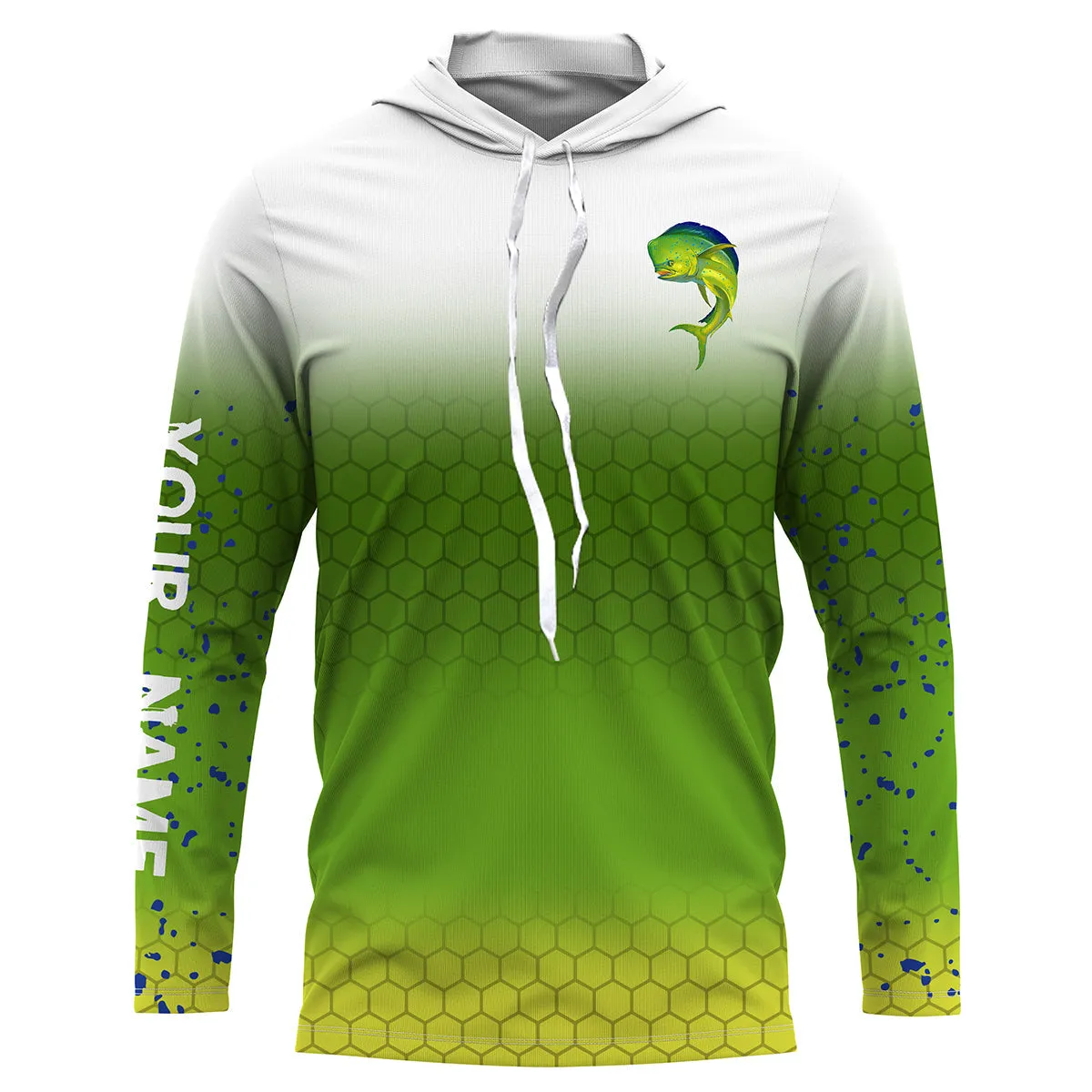 Customized Mahi Mahi  fishing shirts, long sleeve performance fishing shirts TTS0091