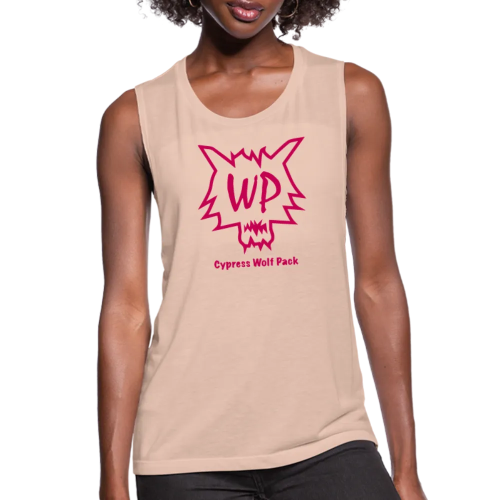 Cypress Wolf Pack Pink- Women's Flowy Muscle Tank