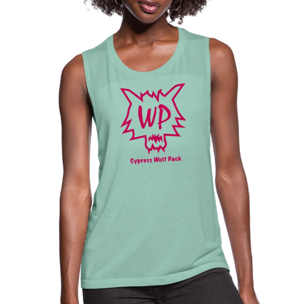 Cypress Wolf Pack Pink- Women's Flowy Muscle Tank