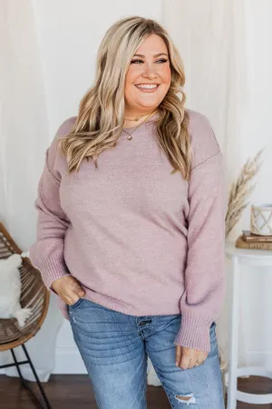Destined For You Knit Sweater- Dusty Mauve
