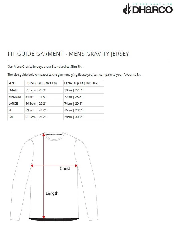 DHaRCO Mens Long Sleeve Gravity Jersey - Ice Palm