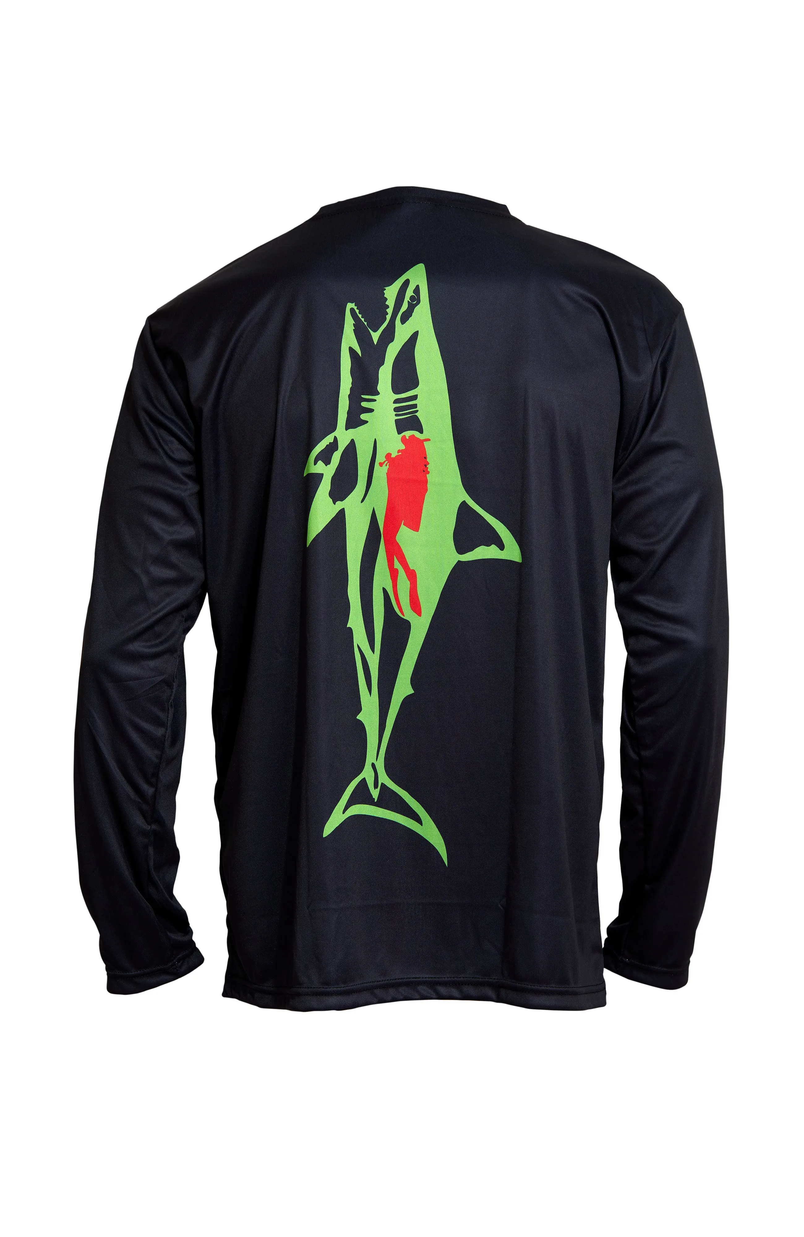 Diver in Shark Long Sleeve Tee
