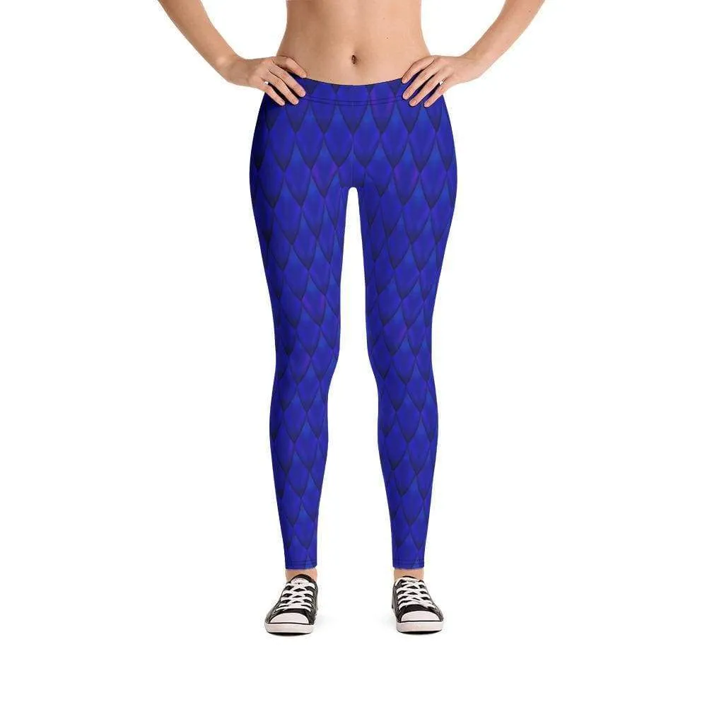 Dragon Scale Leggings - Blue Dragon