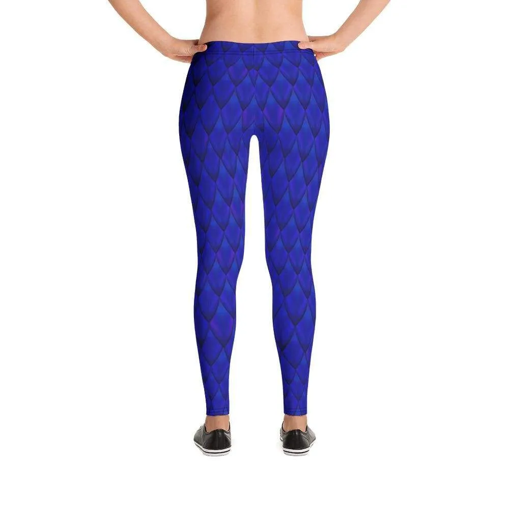 Dragon Scale Leggings - Blue Dragon