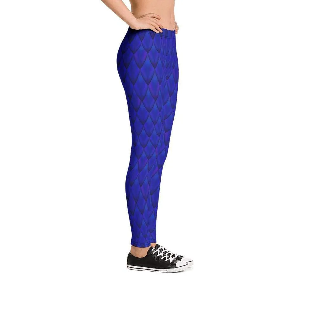 Dragon Scale Leggings - Blue Dragon