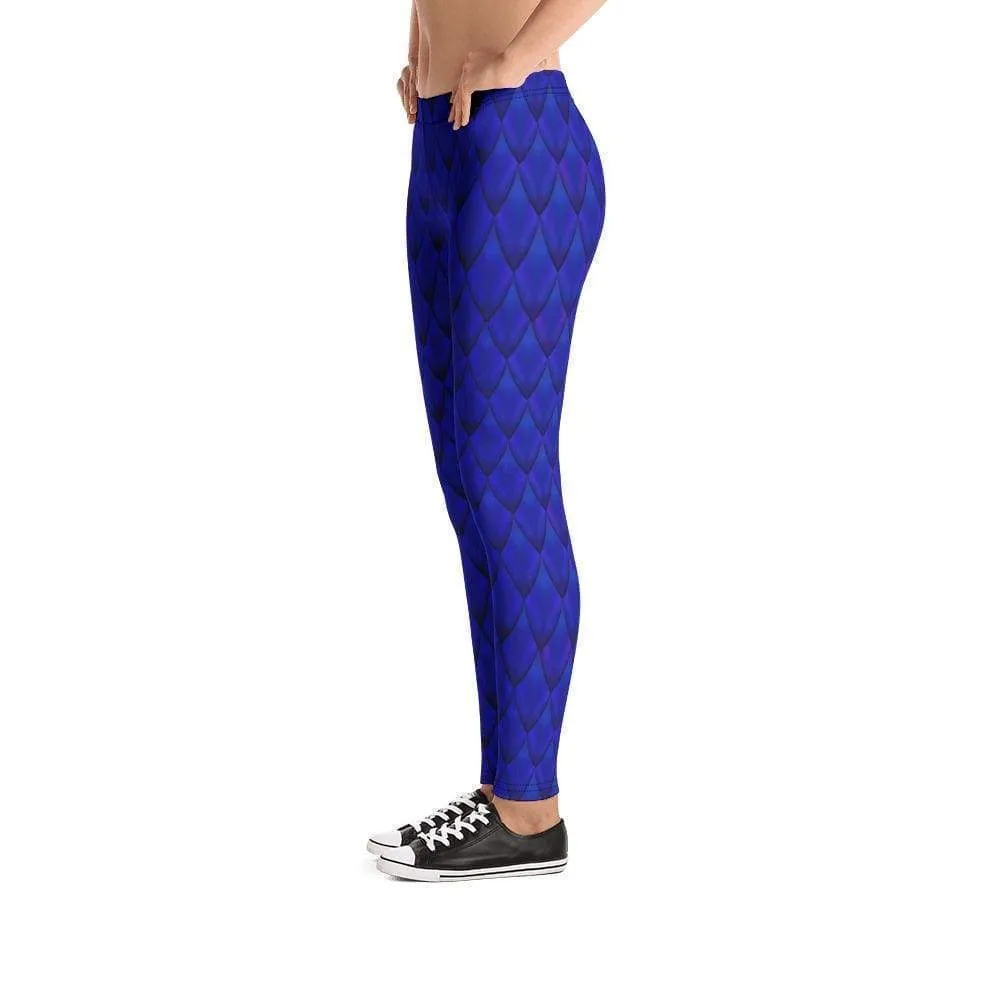 Dragon Scale Leggings - Blue Dragon