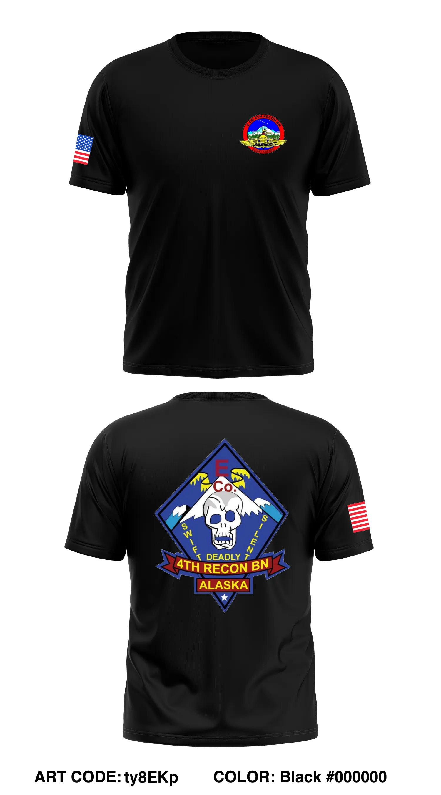E Co, 4th RECON BN Core Men's SS Performance Tee - ty8EKp
