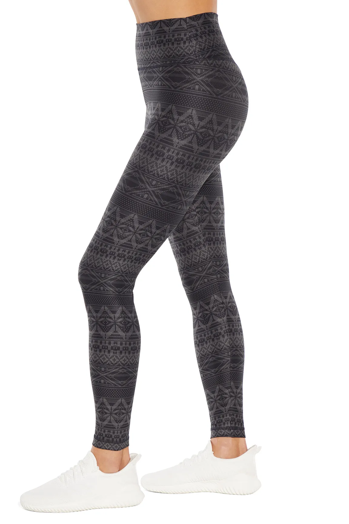 Easy Zen Ankle Legging (Black Little Nordic Winter)