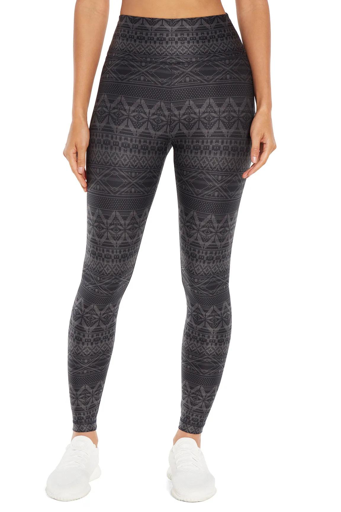 Easy Zen Ankle Legging (Black Little Nordic Winter)