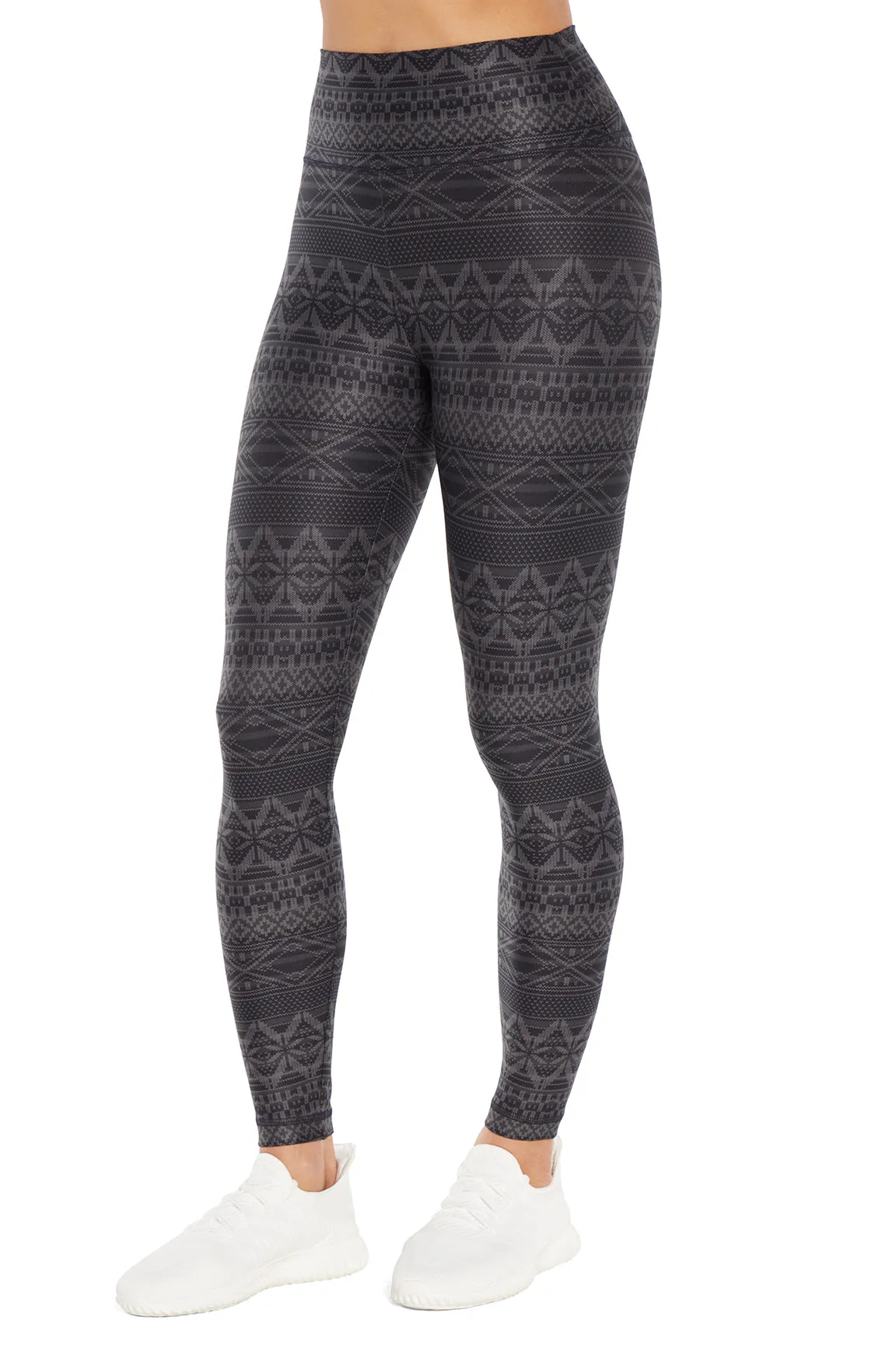 Easy Zen Ankle Legging (Black Little Nordic Winter)