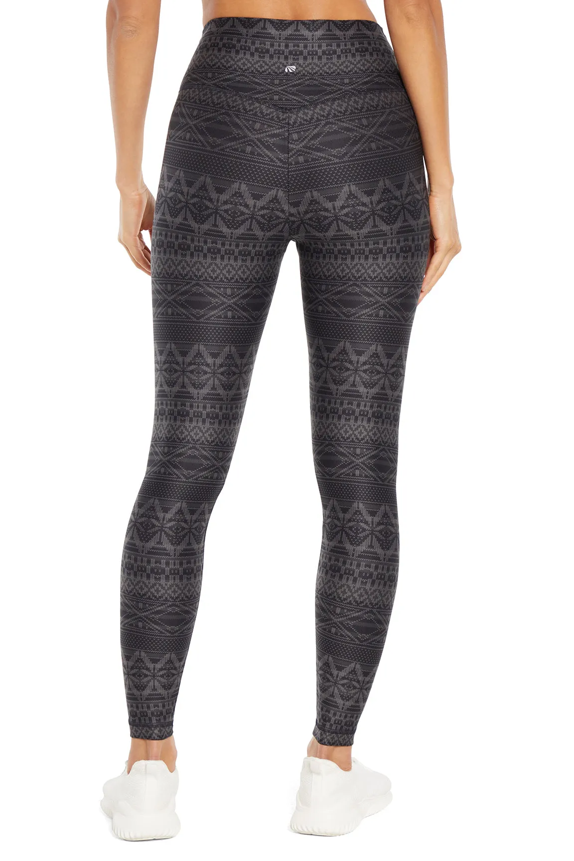 Easy Zen Ankle Legging (Black Little Nordic Winter)