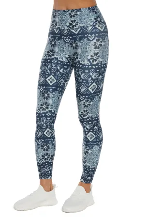 Easy Zen Ankle Legging (Naval Academy Nordic Winterland)