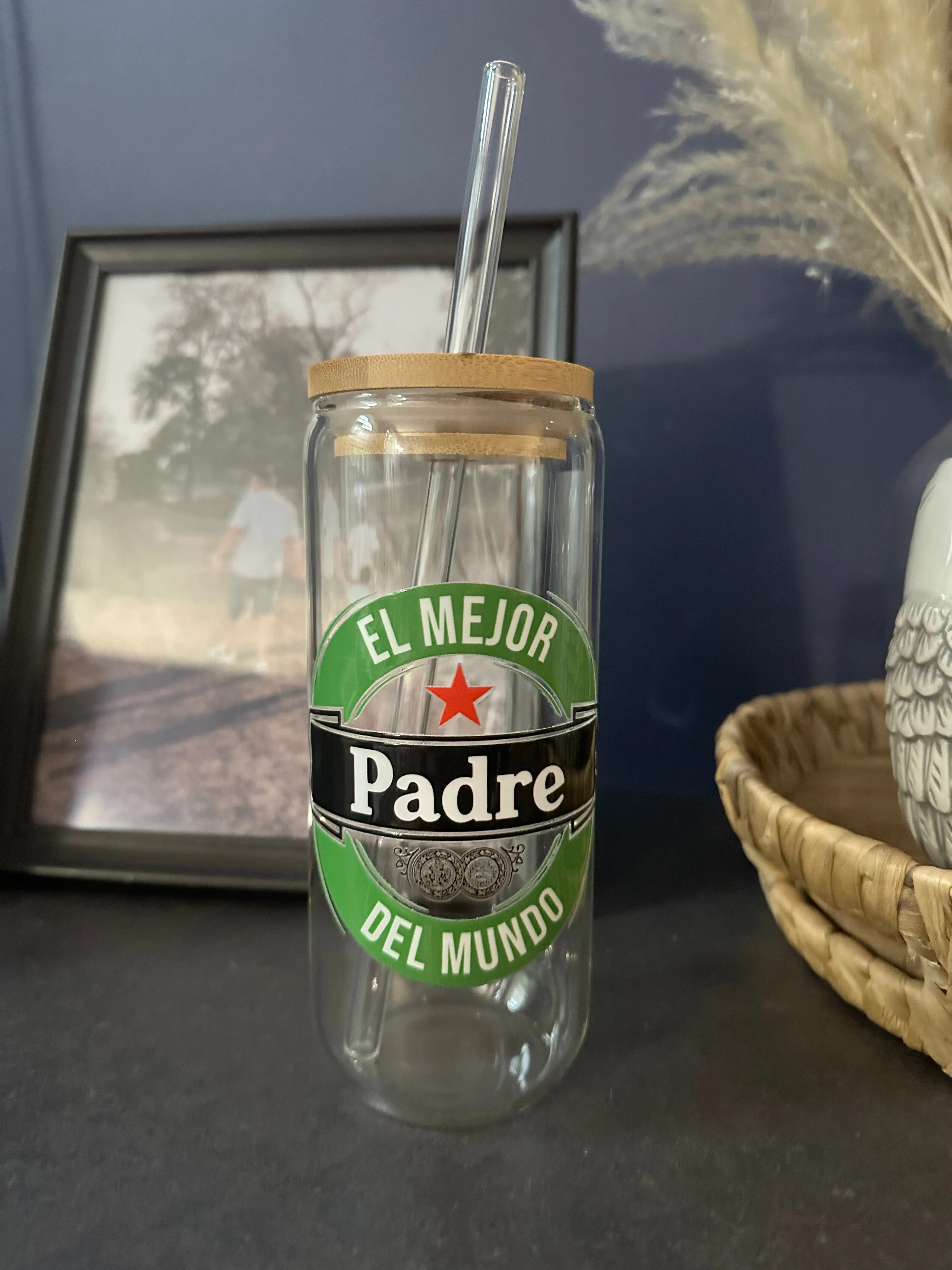 El Mejor Padre Del Mundo  Beer Mug & Glass Can