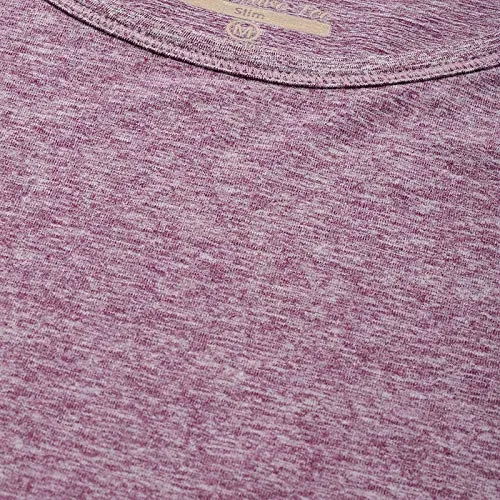 Enamor Women's Solid Slim fit T-Shirt (E089_Orchid Violet Mel W/Balance M)