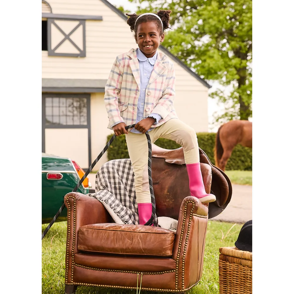 Equestrian Jegging  --  Tan w/ Brown Suede