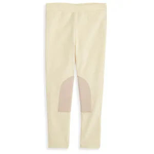 Equestrian Jegging  --  Tan w/ Brown Suede