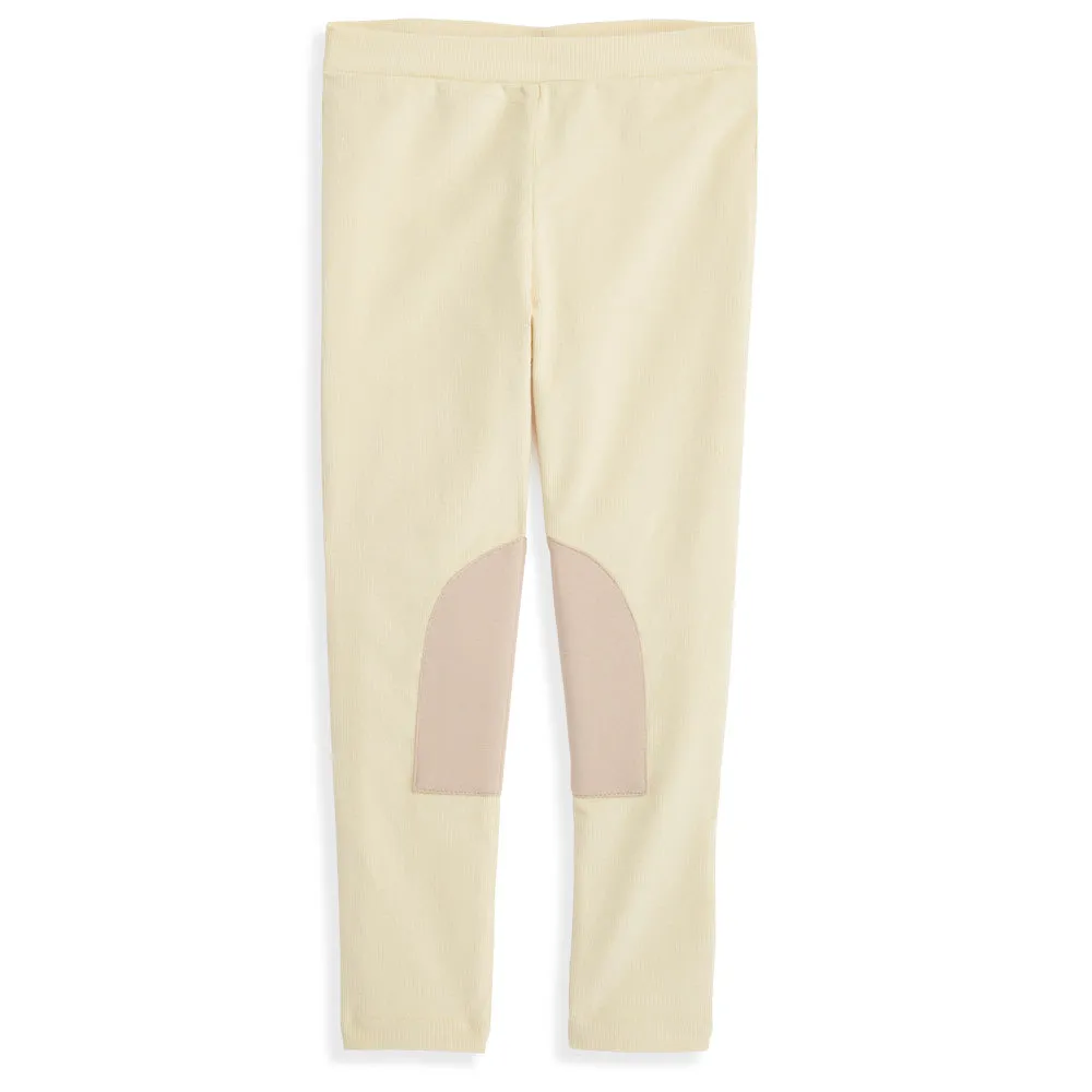 Equestrian Jegging  --  Tan w/ Brown Suede