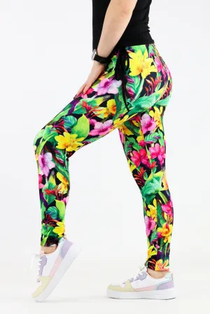 Exotic Flowers - Casual Full Leggings