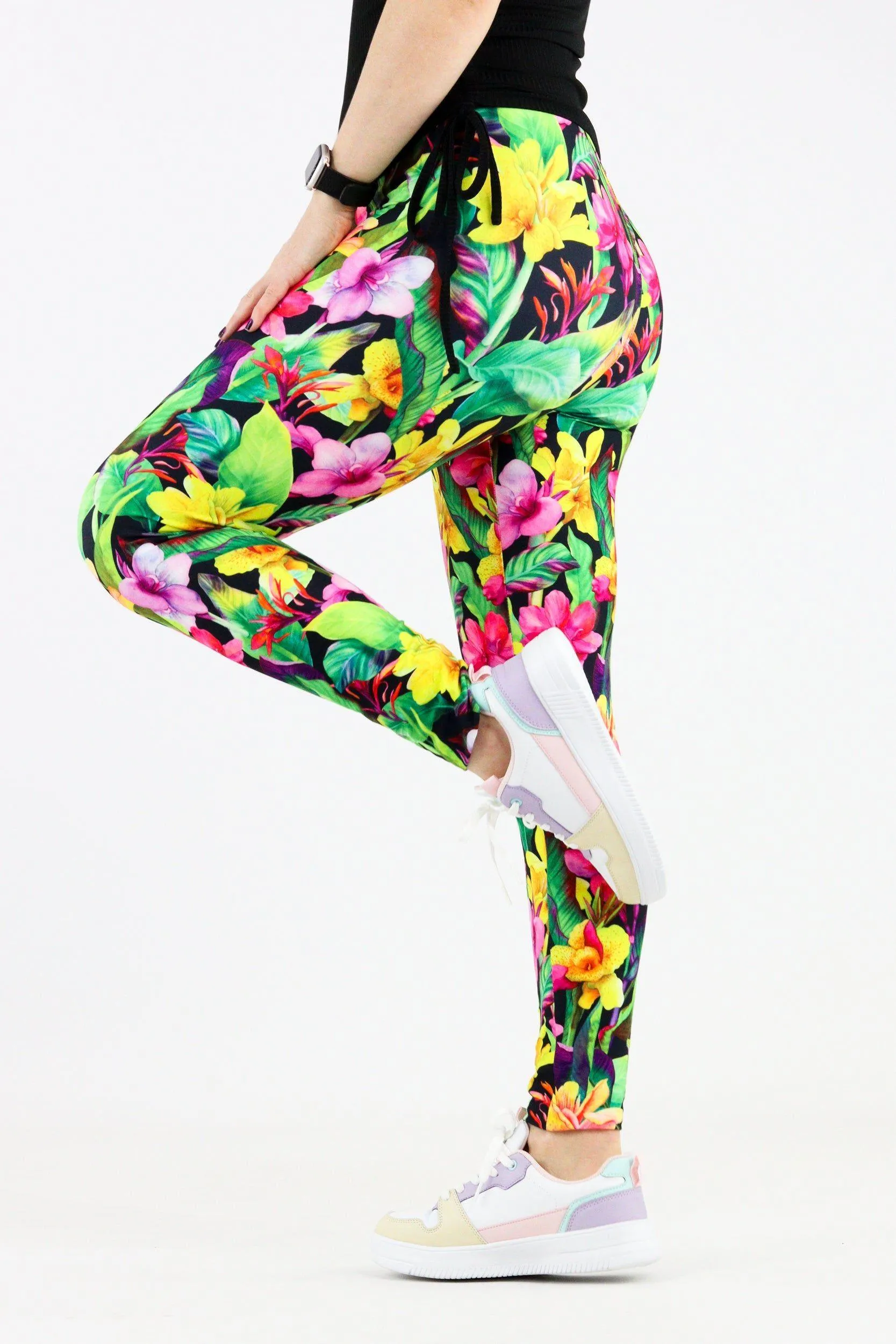 Exotic Flowers - Casual Full Leggings